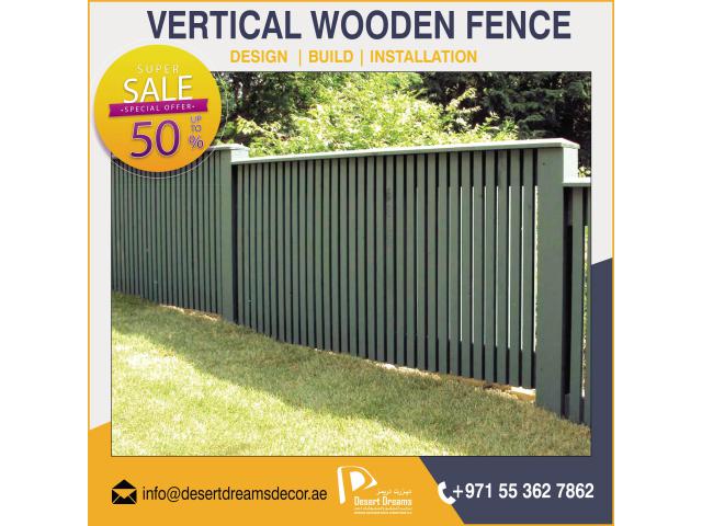 Solid Wood Fences Dubai | Free Standing Wooden Fences Suppliers in Uae.