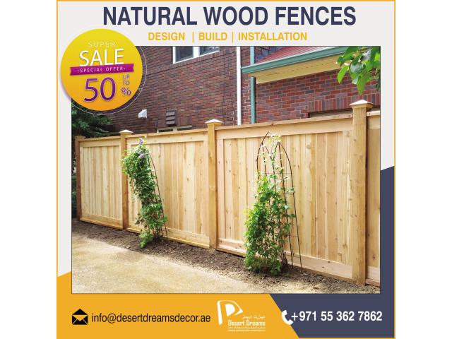 Solid Wood Fences Dubai | Free Standing Wooden Fences Suppliers in Uae.