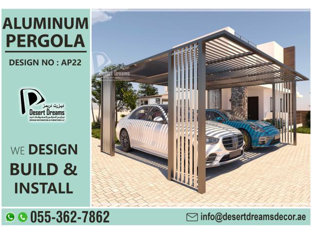 Aluminum Profile Pergola Dubai | Powder Coating Aluminum Pergola Fabrication and Installing.