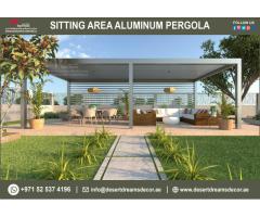 Aluminum Profile Pergola Dubai | Powder Coating Aluminum Pergola Fabrication and Installing.