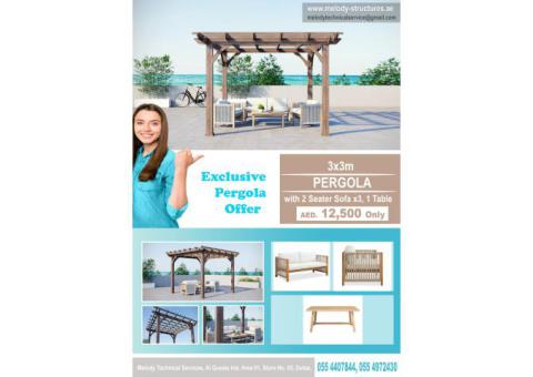 Wooden Pergola Special Offer | @12,500 AED | Limited Time Only