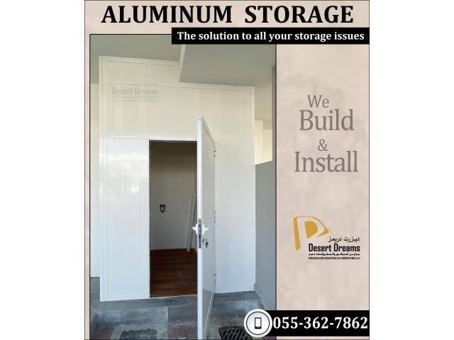 Aluminum Storage Room Fabrication in Uae | Aluminum Slatted Fences in Uae.