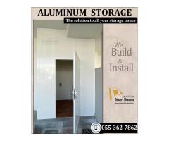 Aluminum Storage Room Fabrication in Uae | Aluminum Slatted Fences in Uae.