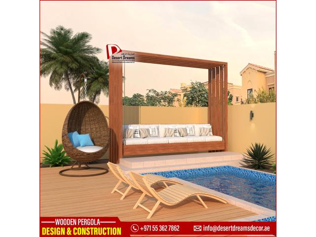 Meranti Wood Pergola Uae | Teak Wood Pergola | Hardwood Pergola Dubai.