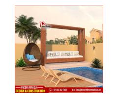 Meranti Wood Pergola Uae | Teak Wood Pergola | Hardwood Pergola Dubai.