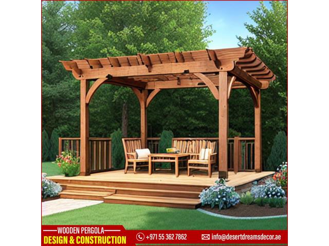 Meranti Wood Pergola Uae | Teak Wood Pergola | Hardwood Pergola Dubai.