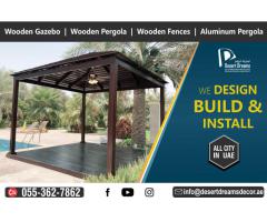 Meranti Wood Gazebo in Uae | Teak Wood Gazebo Manufacturer and Installing in Uae.