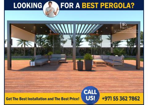 Automatic Shade System Pergola Uae | Retractable Shade Aluminum Pergola Suppliers in Uae.