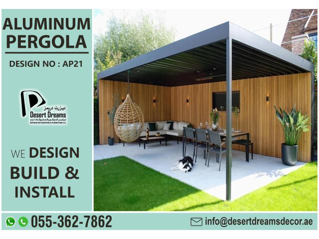 Automatic Shade System Pergola Uae | Retractable Shade Aluminum Pergola Suppliers in Uae.