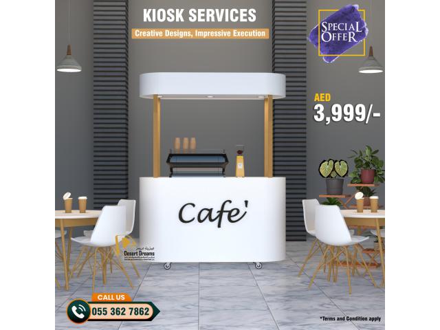 Foldable Kiosk Service in Uae | Events Kiosk | Coffee Kiosk Design.