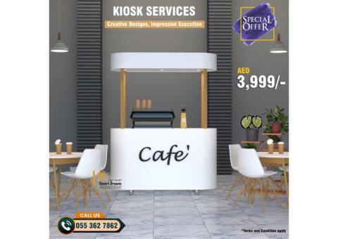 Foldable Kiosk Service in Uae | Events Kiosk | Coffee Kiosk Design.