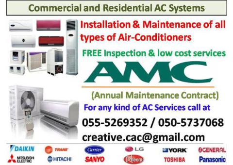 ac installation and maintenance in zorah helio yasmeen split duct 055-5269352 ajman