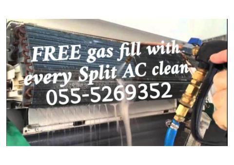 ac installation service in ajman umm al quwain sharjah dubai 055-5269352