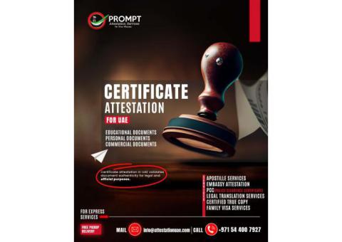 Certificate Attestation in Dubai