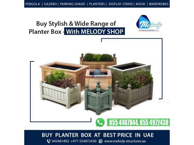 Custom Planter Box in UAE |  Wooden Planter Box for Garden