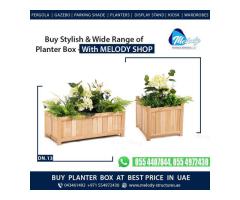 Custom Planter Box in UAE |  Wooden Planter Box for Garden