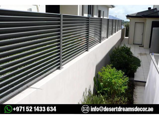 Aluminum Slatted Fence and Gates in Uae | Aluminum Louver Fence Dubai.