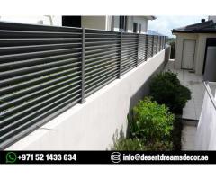 Aluminum Slatted Fence and Gates in Uae | Aluminum Louver Fence Dubai.