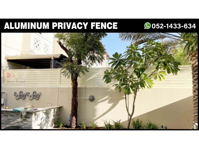 Aluminum Slatted Fence and Gates in Uae | Aluminum Louver Fence Dubai.