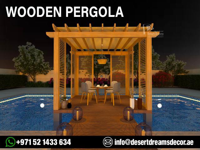Wooden Pergola Contractor in Dubai | Hardwood Pergola | Pergola Design Uae.