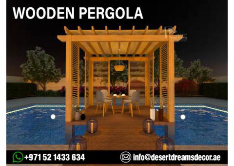 Wooden Pergola Contractor in Dubai | Hardwood Pergola | Pergola Design Uae.