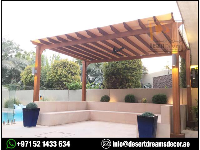 Wooden Pergola Contractor in Dubai | Hardwood Pergola | Pergola Design Uae.