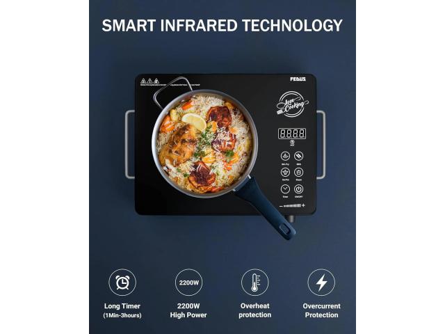 FEDUS 2200 Watts Infrared Cooktop