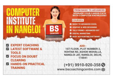 Best Computer Institute in Nangloi with Experienced Trainers
