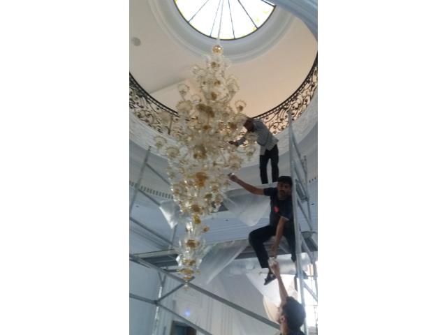 Call us 052-5868078 for Professional Chandelier Installation, Cleaning, Services