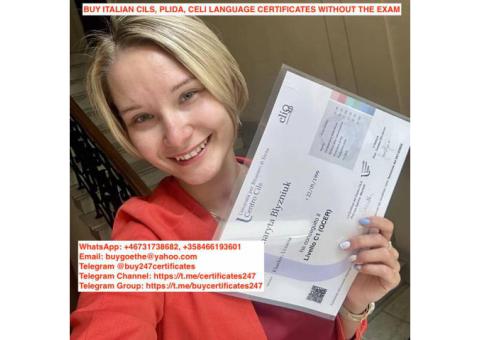 WhatsApp: +46731738682. Buy CILS, PLIDA, CELI certificate for immigration to Italy