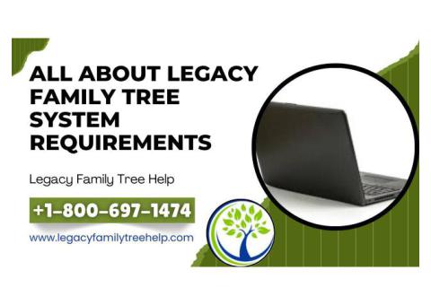 Legacy Family Tree System Requirements for Windows 10 & 11