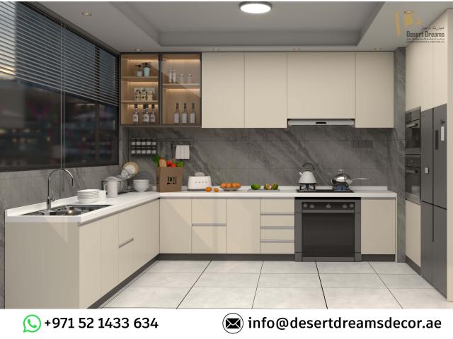 Fabrication and Fixing Kitchen Cabinets in Uae | Luxury Kitchen Design.