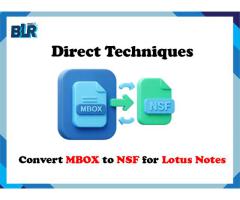 Convert MBOX to NSF by BLR MBOX Converter