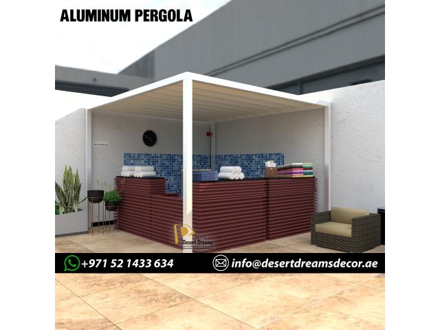 Aluminum Louver Roof Pergola Uae | Aluminum Slatted Roof Pergola in Dubai.