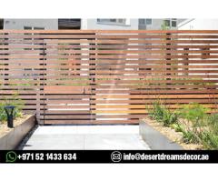 Outdoor Wooden Fences Dubai | Swimming Pool Fences | Solid Wood Fence Uae.