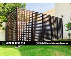 Outdoor Wooden Fences Dubai | Swimming Pool Fences | Solid Wood Fence Uae.