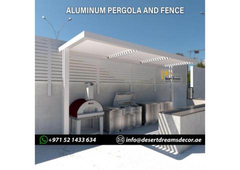 Aluminum Pergola Fabrication in Dubai | BBQ Area Pergola in Uae.