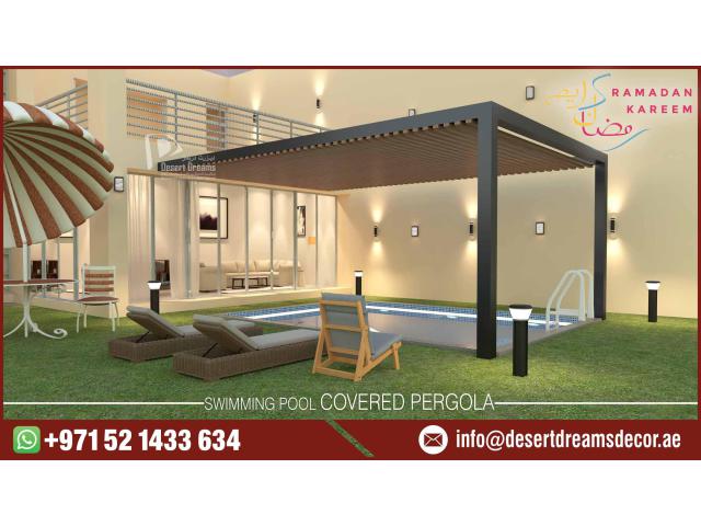 Aluminum Pergola Fabrication in Dubai | BBQ Area Pergola in Uae.