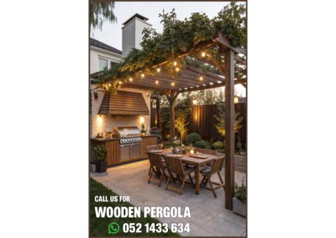 BBQ Pergola Design Dubai | Sitting Area Pergola in Uae.
