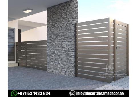 Aluminum Privacy Fences Dubai | Wall Mounted Fences | Aluminum Slatted Fences.
