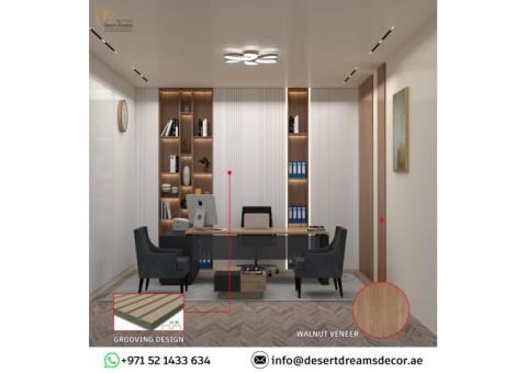 Fluted Glass Partition in Abu Dhabi | Joinery Work | Carpentry Work in Uae.