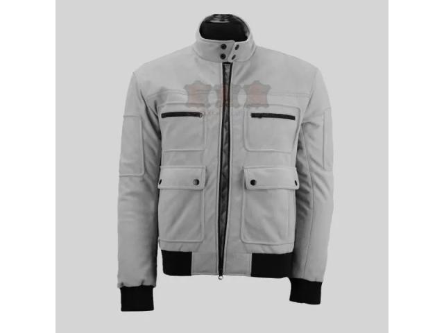 Classic Men Grey Wool Jacket