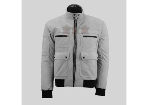 Classic Men Grey Wool Jacket