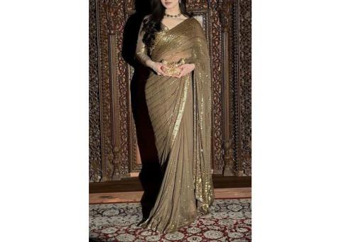 Chiffon Saree Party Wear For Elegant and Effortless for Festive Dress