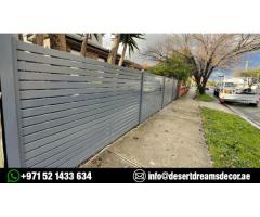 Aluminum Fences for Wall Boundary in Uae | Aluminum Slatted Fences Dubai.