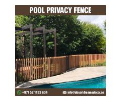 White Picket Fences in Dubai | Swimming Pool Wooden Fences in Uae.