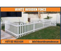 White Picket Fences in Dubai | Swimming Pool Wooden Fences in Uae.