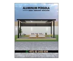 Outdoor Kitchen Pergola in Uae | Motorized Aluminum Pergola Suppliers in Uae.