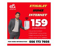 Home Internet service Wi-Fi etisalat Internet connection