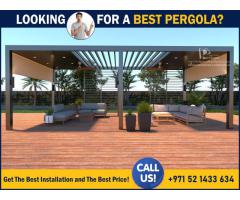 Retractable Shades Aluminum Pergola Uae | Motorized System Pergola Uae.